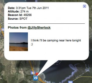 "I think I’ll be camping near here tonight." @JillySherlock posting a picture on Social Hiking