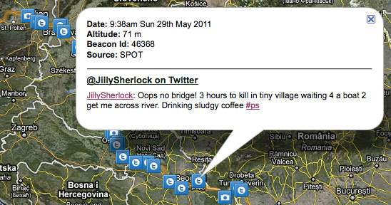 "Oops no bridge!" - @JillySherlock tweeting while on cycling to the east